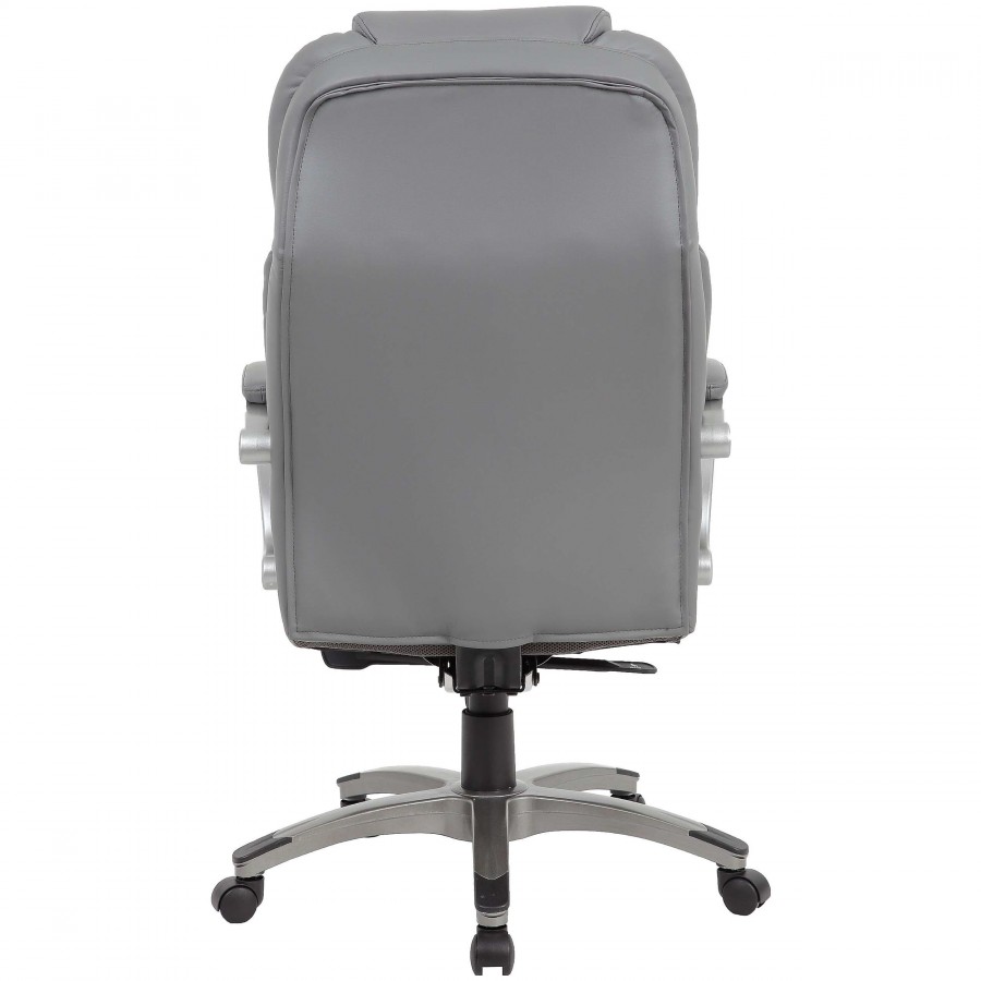 Osprey Grey Leather High Back Executive Office Chair